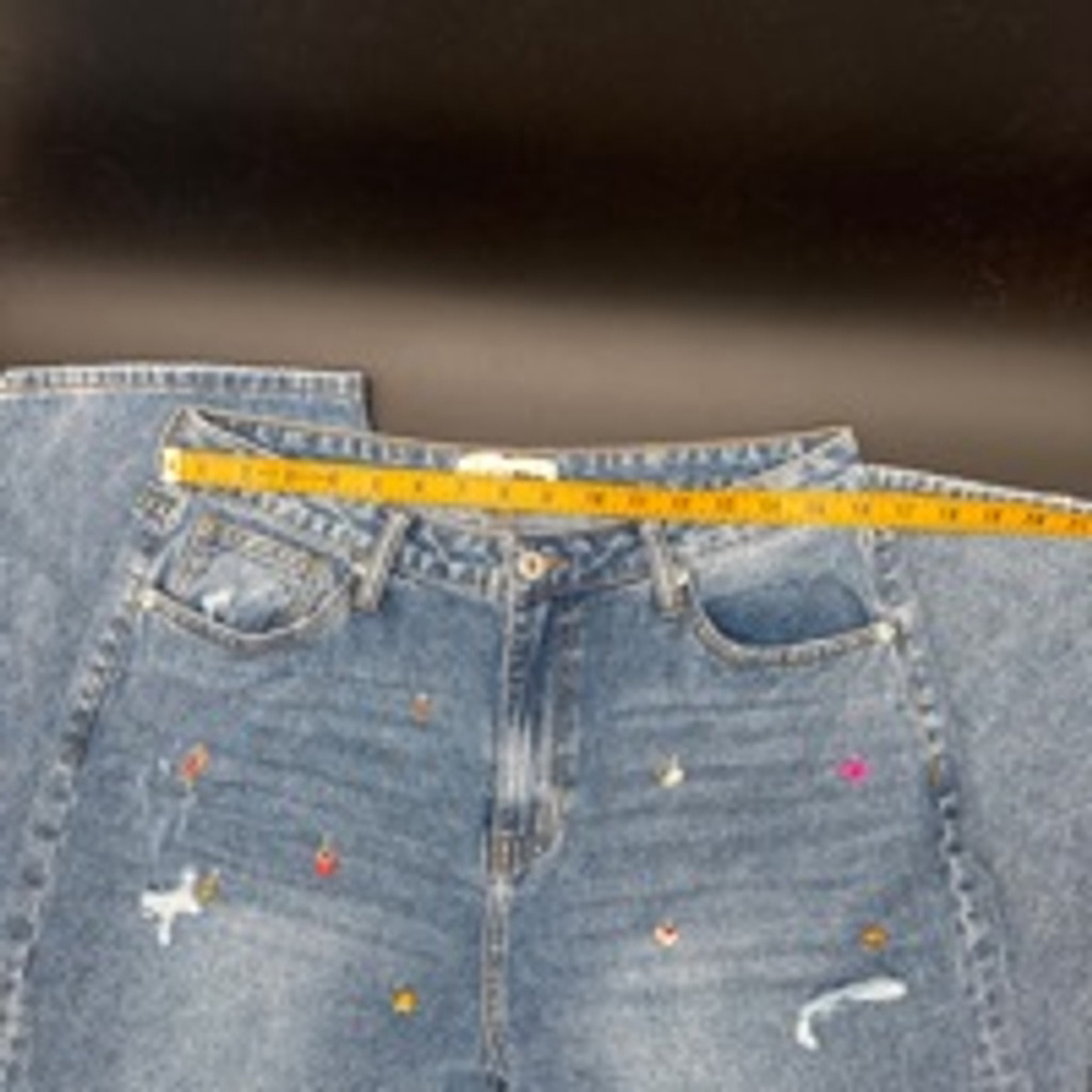 FASHION NOVA Charmed Jeans, Size 13, Blue, Distressed - Picture 6 of 9